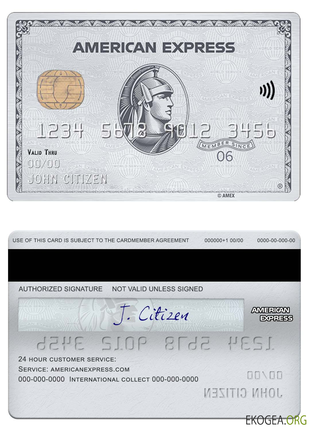 Carte amex platine de la banque NAB des États Unis